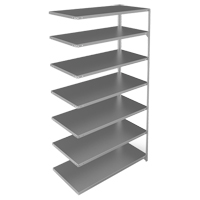 Shelving Unit, Galvanized Steel, Slotted Angle, Add-On, 48" W x 84" H x 24" D Distribution Jean Lapalme