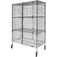 Chariot de s&eacute;curit&eacute;, Chrom&eacute;, 48" x 69" x 24", Capacit&eacute; 500 lb Distribution Jean Lapalme