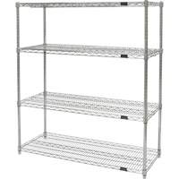 &eacute;tag&egrave;res robustes en treillis chromat&eacute;, Tiers 4, 30" la x 54" h x 14" p Distribution Jean Lapalme