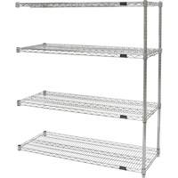 &eacute;tag&egrave;res robustes en treillis chromat&eacute;, Ensemble Ajout, Tiers 4, 30" la x 54" h x 14" p Distribution Jean Lapalme