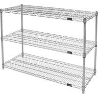 &eacute;tag&egrave;res robustes en treillis chromat&eacute;, Tiers 3, 30" la x 33" h x 14" p Distribution Jean Lapalme