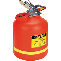 Liquid Disposal Cans, Polyethylene, 5 US gal., Red, FM Approved Distribution Jean Lapalme