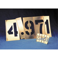 Pochoirs assemblables &agrave; caract&egrave;re gothique, en laiton - lettres & chiffres &agrave; l'unit&eacute;, Chiffre, 6" Distribution Jean Lapalme