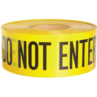 Rubans pour barricades, Anglais, 3" la x 1000' lo, 3 mils, Noir sur jaune Distribution Jean Lapalme