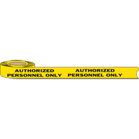 Rubans pour barricades, Anglais, 3" la x 1000' lo, 2 mils, Noir sur jaune Distribution Jean Lapalme
