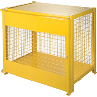 Gas Cylinder Cabinets, 6 Cylinder Capacity, 44" W x 30" D x 37" H, Yellow Distribution Jean Lapalme