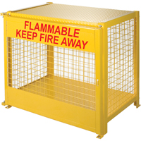 Gas Cylinder Cabinets, 6 Cylinder Capacity, 44" W x 30" D x 37" H, Yellow Distribution Jean Lapalme