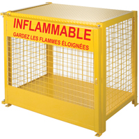 Gas Cylinder Cabinets, 6 Cylinder Capacity, 44" W x 30" D x 37" H, Yellow Distribution Jean Lapalme