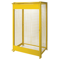 Gas Cylinder Cabinets, 10 Cylinder Capacity, 44" W x 30" D x 74" H, Yellow Distribution Jean Lapalme