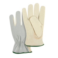 Gants de conducteur &agrave; dos fendu, Moyen, Paume en Cuir fleur de vache Distribution Jean Lapalme
