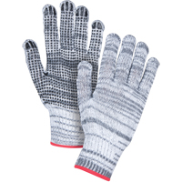 Gants tricot&eacute;s &agrave; pois, Poly/coton, Un c&ocirc;t&eacute;, Calibre 7, Petit Distribution Jean Lapalme