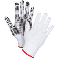 Gants tricot&eacute;s &agrave; pois, Poly/coton, Un c&ocirc;t&eacute;, Calibre 7, Petit Distribution Jean Lapalme