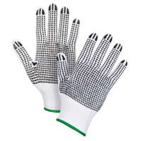 Gants tricot&eacute;s deux c&ocirc;t&eacute;s &agrave; pois, Poly/coton, Deux c&ocirc;t&eacute;s, Calibre 7, Moyen Distribution Jean Lapalme