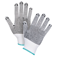 Gants tricot&eacute;s deux c&ocirc;t&eacute;s &agrave; pois, Poly/coton, Deux c&ocirc;t&eacute;s, Calibre 7, T-Grand Distribution Jean Lapalme