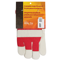 Red & White Premium Winter-Lined Fitters Gloves, Large, Grain Cowhide Palm, Boa Inner Lining Distribution Jean Lapalme