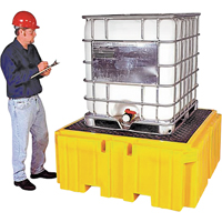 IBC Spill Pallet Plus&reg; With Drain, 365 US gal. Spill Capacity, 62" x 62" x 28" Distribution Jean Lapalme