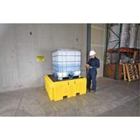 IBC Spill Pallet Plus&reg; With Drain, 365 US gal. Spill Capacity, 62" x 62" x 28" Distribution Jean Lapalme