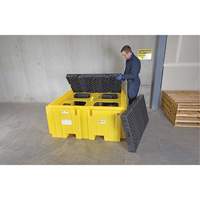 IBC Spill Pallet Plus&reg; With Drain, 365 US gal. Spill Capacity, 62" x 62" x 28" Distribution Jean Lapalme