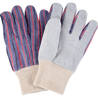 Gants de travail d'usage standard, Grand, Paume en Cuir de vache refendu Distribution Jean Lapalme