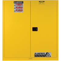 Sure-Grip&reg; EX Vertical Drum Storage Cabinets, 60 US gal. Cap., 2 Drums, Yellow Distribution Jean Lapalme