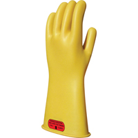 Yellow Natural Rubber Insulating Gloves, ASTM Class 0, Size 8, 11" L Distribution Jean Lapalme