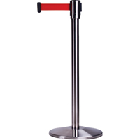Free-Standing Crowd Control Barrier, Steel, 35" H, Red Tape, 7' Tape Length Distribution Jean Lapalme