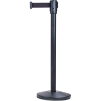 Free-Standing Crowd Control Barrier, Steel, 35" H, Black Tape, 7' Tape Length Distribution Jean Lapalme