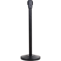 Poteau r&eacute;cepteur pour barri&egrave;res sur pieds pour le contr&ocirc;le des foules, Hauteur de 35", Noir Distribution Jean Lapalme