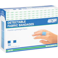 Bandages, Rectangulaire/carr&eacute;e, 3", Tissu d&eacute;tectable, St&eacute;rile Distribution Jean Lapalme