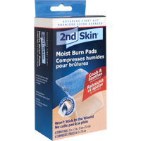 Compresses humides pour brûlures 2nd Skin, 2" x 3", Classe 2 Distribution Jean Lapalme