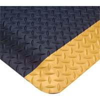 Tapis Smart No 497, Losange, 3' x 75' x 1", Noir/Jaune, PVC Distribution Jean Lapalme