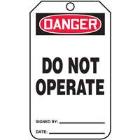 Safety Tags, Cardstock, 3-1/4" W x 5-3/4" H, English Distribution Jean Lapalme
