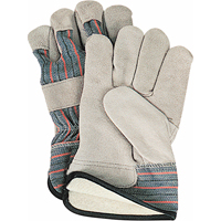 Winter-Lined Fitters Gloves, Large, Split Cowhide Palm, Cotton Fleece Inner Lining Distribution Jean Lapalme