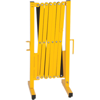 Expandable Barrier, 37" H x 11' L, Black/Yellow Distribution Jean Lapalme