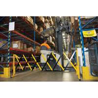 Expandable Barrier, 37" H x 11' L, Black/Yellow Distribution Jean Lapalme