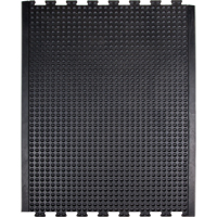 Tapis antifatigue en d&ocirc;me, &agrave; bulles, 3' x 4' x 1/2", Noir, Caoutchouc Distribution Jean Lapalme
