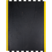 Tapis antifatigue en d&ocirc;me, &agrave; bulles, 3' x 4' x 1/2", Noir, Caoutchouc Distribution Jean Lapalme