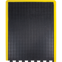 Tapis antifatigue en d&ocirc;me, &agrave; bulles, 3' x 4' x 1/2", Noir, Caoutchouc Distribution Jean Lapalme