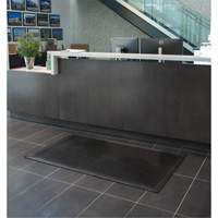 Tapis &agrave; profil bas, Caoutchouc, Grattoir Type, Motif Plein, 3' x 5', Noir Distribution Jean Lapalme