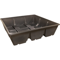 Bac de r&eacute;cup&eacute;ration GRV, Capacit&eacute; de d&eacute;versement 385 gal. US, 76" x 76" x 20" Distribution Jean Lapalme