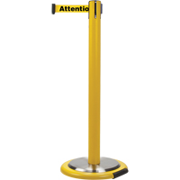Free-Standing Crowd Control Barrier, Steel, 35" H, Yellow Tape, 7' Tape Length Distribution Jean Lapalme