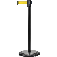 Free-Standing Crowd Control Barrier, Steel, 35" H, Yellow Tape, 7' Tape Length Distribution Jean Lapalme