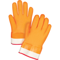 Winter-Lined Chemical-Resistant Gloves, Size Large/9, 10" L, PVC, Foam Fleece Inner Lining, Winter Weight Distribution Jean Lapalme