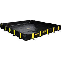 Rigid-Lock QuickBerm&reg;, 745 US gal. Capacity, 10' W x 10' L x 12" H, Stake Wall Distribution Jean Lapalme