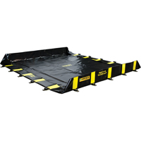 Rigid-Lock QuickBerm&reg;, 745 US gal. Capacity, 10' W x 10' L x 12" H, Stake Wall Distribution Jean Lapalme