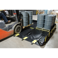 Rigid-Lock QuickBerm&reg;, 745 US gal. Capacity, 10' W x 10' L x 12" H, Stake Wall Distribution Jean Lapalme