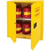 Flammable Storage Cabinet, 30 gal., 2 Door, 43" W x 44" H x 18" D Distribution Jean Lapalme