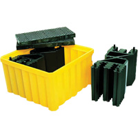 Palette antid&eacute;versement avec drain Ultra-IBC Spill Pallet , Capacit&eacute; de d&eacute;versement 400 gal. US, 58,75" x 58,75" x 33" Distribution Jean Lapalme