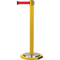 Free-Standing Crowd Control Barrier, Steel, 35" H, Red Tape, 12' Tape Length Distribution Jean Lapalme