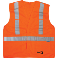 Vestes de s&eacute;curit&eacute; ignifug&eacute;es, Orange haute visibilit&eacute;, Moyen/Petit, Polyester Distribution Jean Lapalme